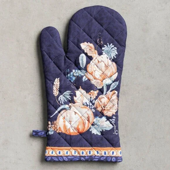 Oven Gloves 100% Cotton Oven Mitt 7" x 13" with Loop Heat Resistant, BBQ, Cookin - Picture 9 of 9